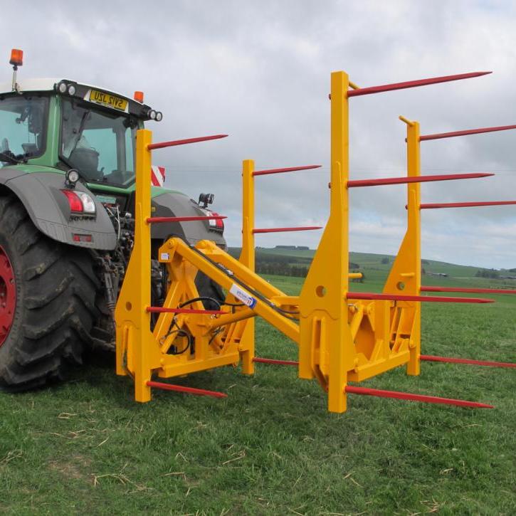 Octa-Quad Bale Handling System - rear section for carrying 8 bales at a time. Showing non-folding tines version.